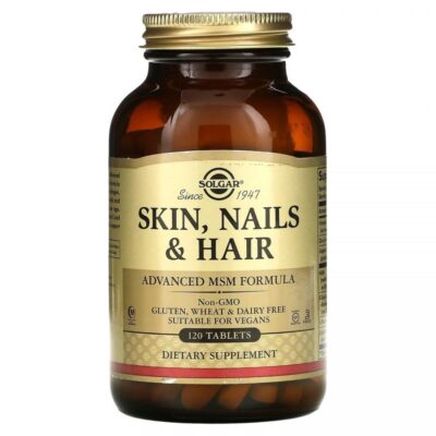 Solgar, Skin, Nails & Hair, Advanced MSM Formula, 120 Tablets